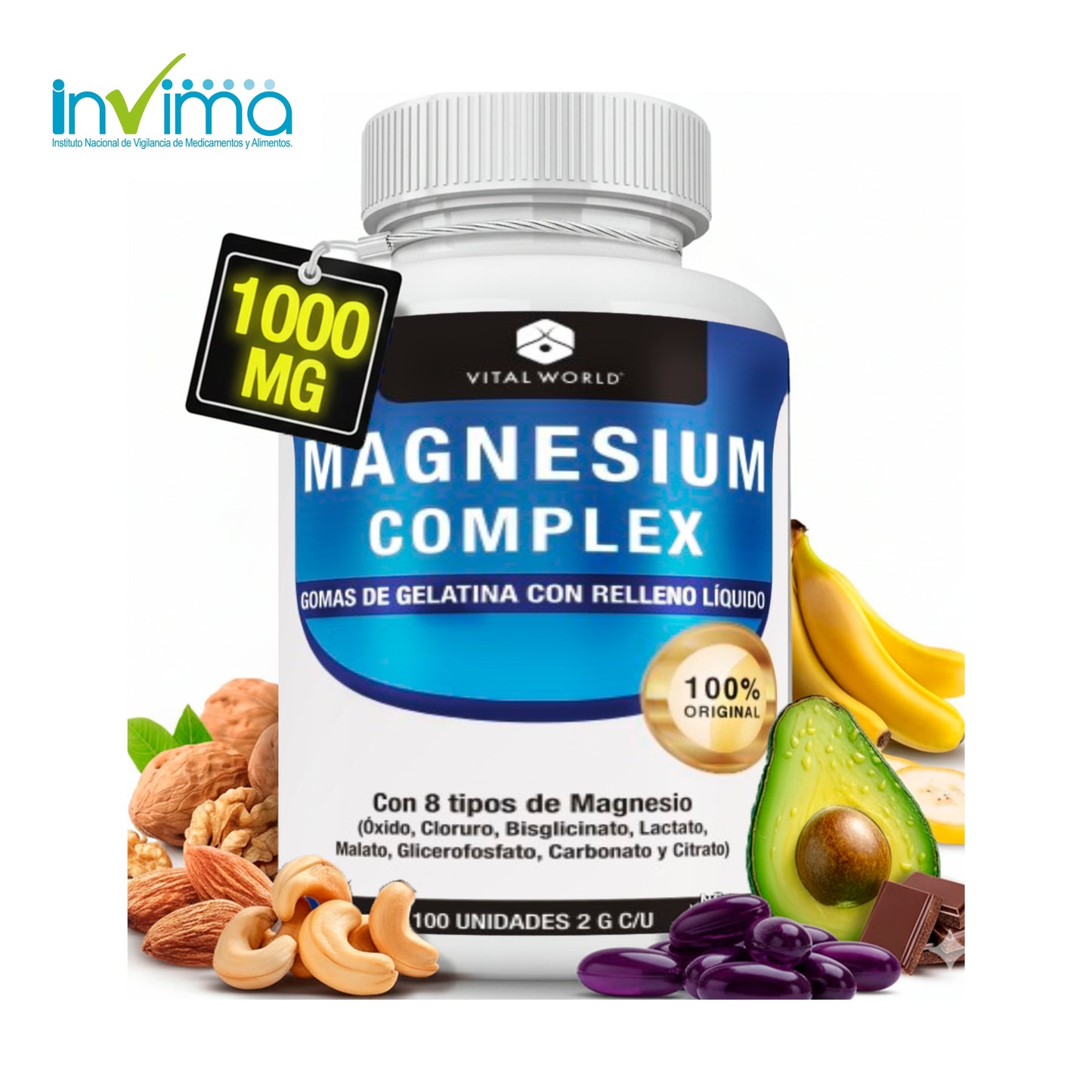 Complejo de Magnesio 8 en 1 Premium.