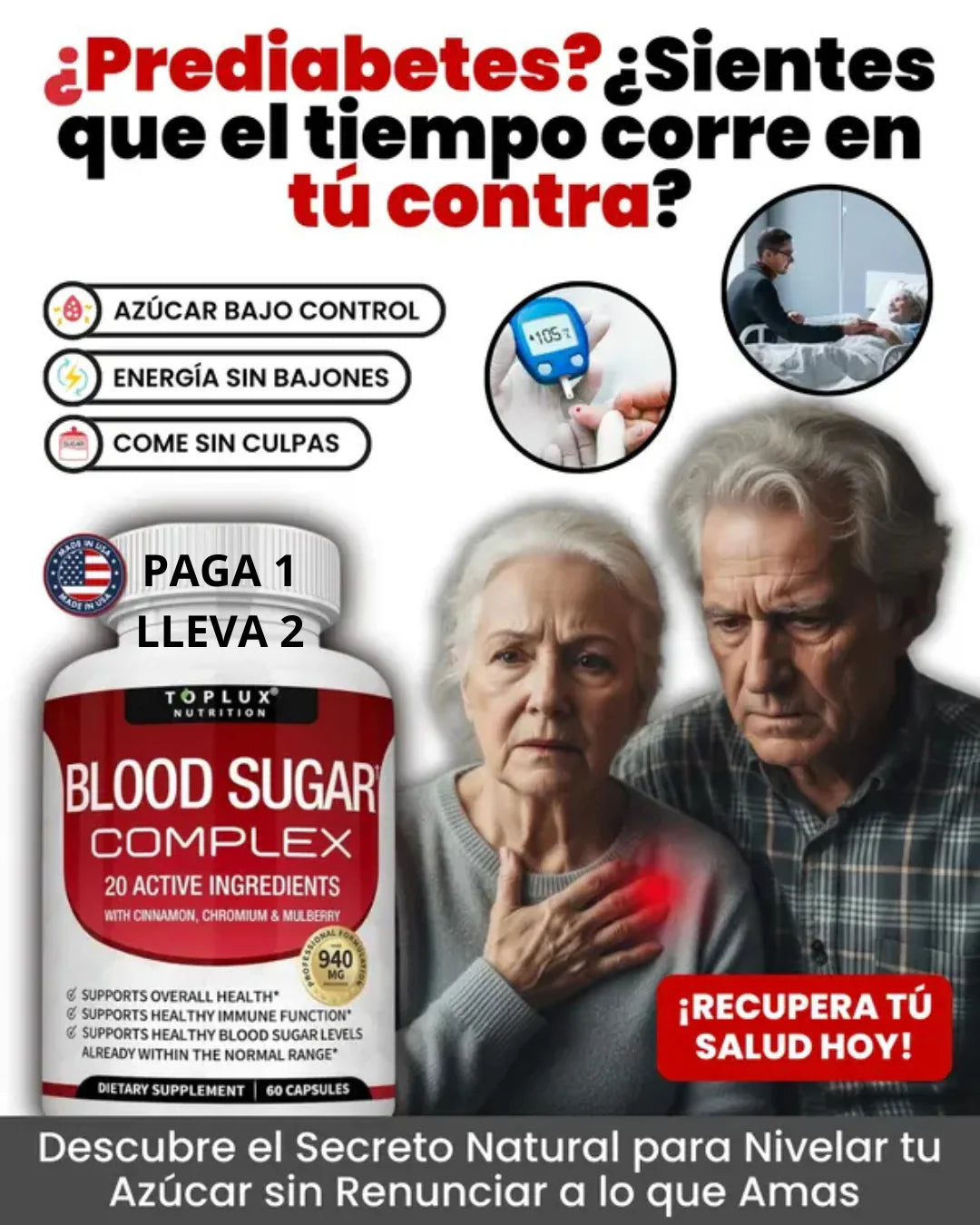 BLOOD SUGAR COMPLEX - CONTROL DEL AZÚCAR EN LA SANGRE - PAGUE 1 LLEVE 2
