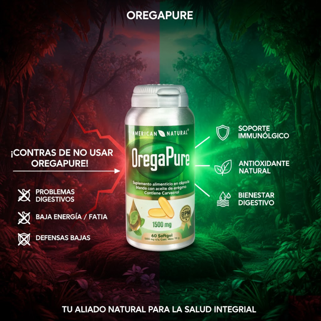OREGA PURE CÁPSULAS - ORÉGANO QUE REFUERZA EL SISTEMA INMUNE - INVIMA✅