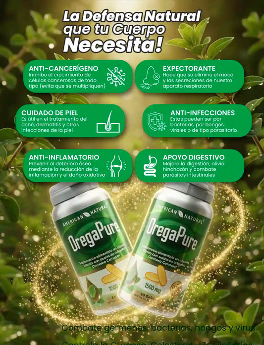 OREGA PURE CÁPSULAS - ORÉGANO QUE REFUERZA EL SISTEMA INMUNE - INVIMA✅