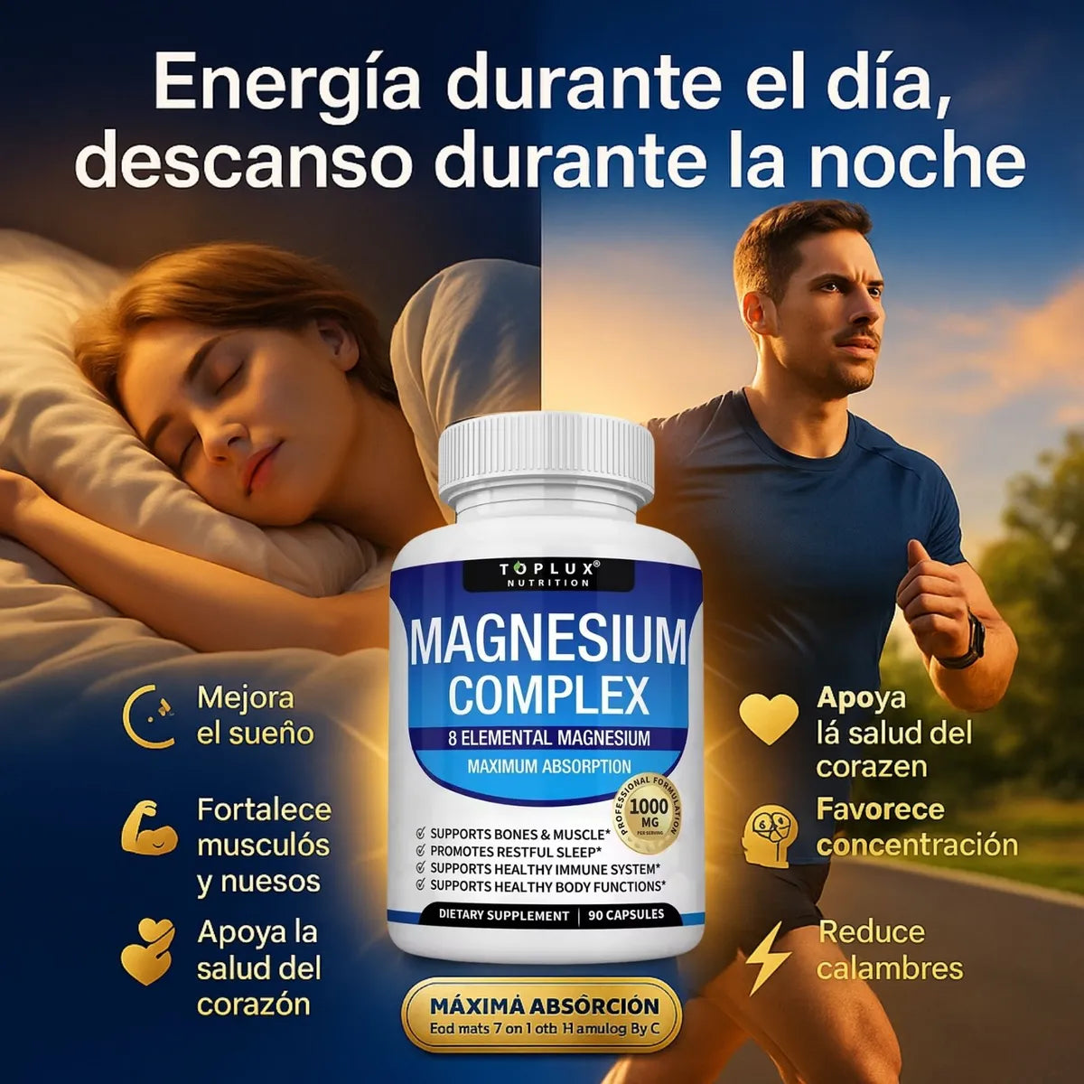 Complejo de Magnesio 8 en 1 Premium.
