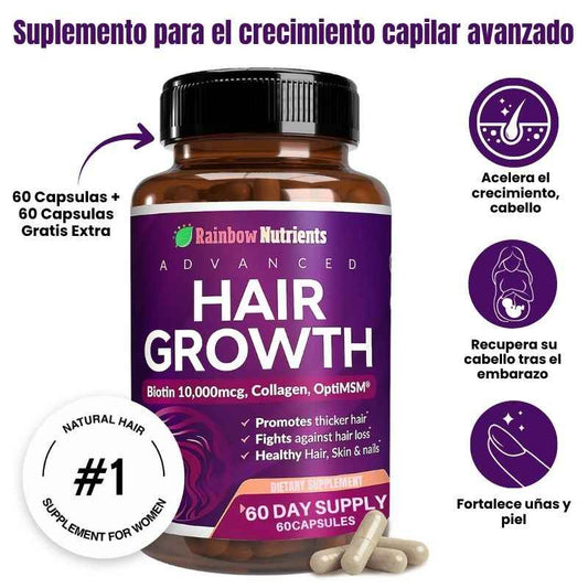 HAIR GROWTH - CABELLO MÁS ABUNDANTE + OBSEQUIO GRATIS.