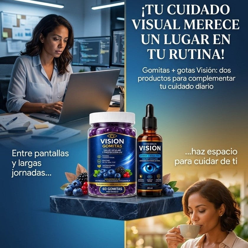OFERTA 2X1! GOMITAS VISIÓN + GOTAS ORALES DE ARÁNDANO GRATIS