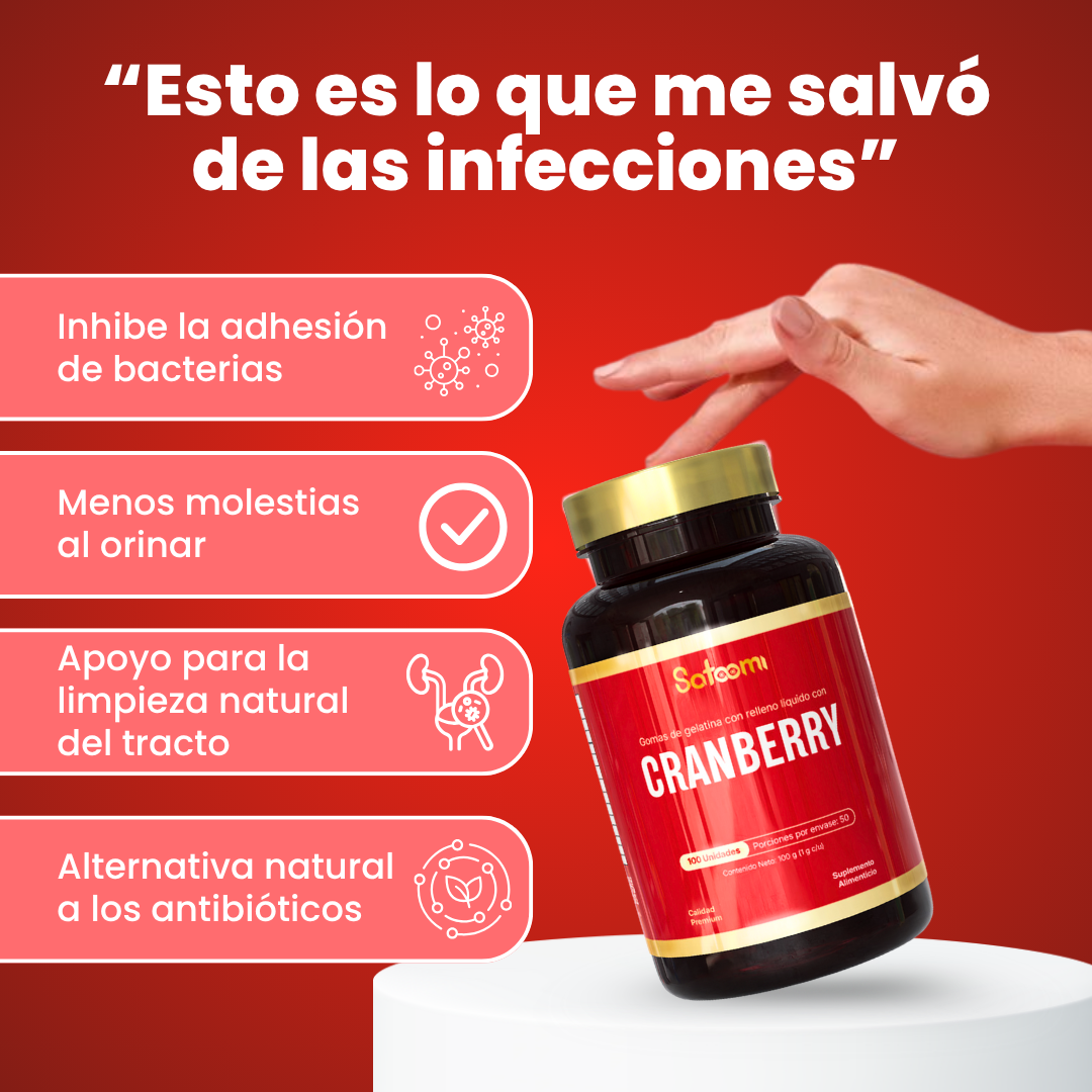 CRANBERRY GOMITAS - NO MÁS INFECCIONES URINARIAS - CON INVIMA