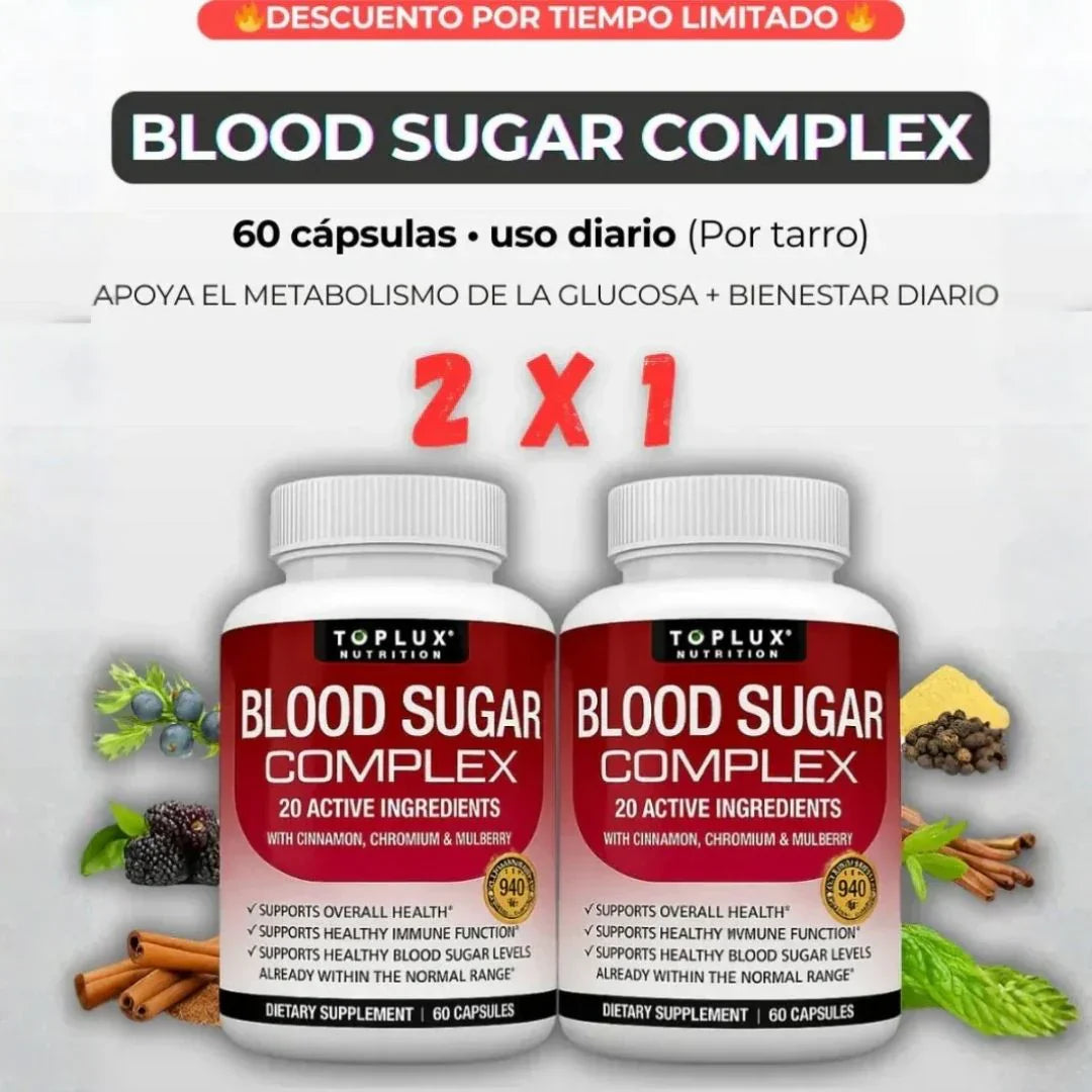 BLOOD SUGAR COMPLEX - CONTROL DEL AZÚCAR EN LA SANGRE - PAGUE 1 LLEVE 2