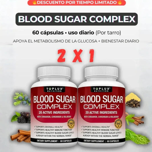 BLOOD SUGAR COMPLEX - CONTROL DEL AZÚCAR EN LA SANGRE - PAGUE 1 LLEVE 2