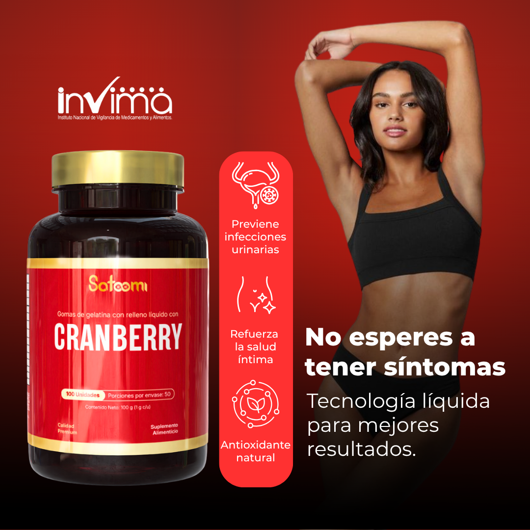 CRANBERRY GOMITAS - NO MÁS INFECCIONES URINARIAS - CON INVIMA
