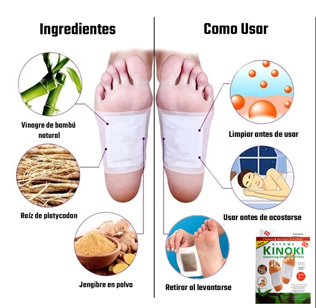 Parches desintoxicantes para pies - Super oferta X50
