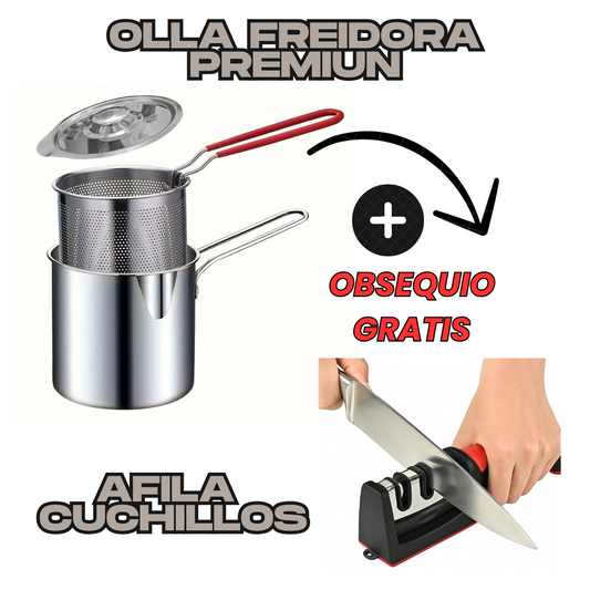 Olla freidora multiusos + Afilador GRATIS
