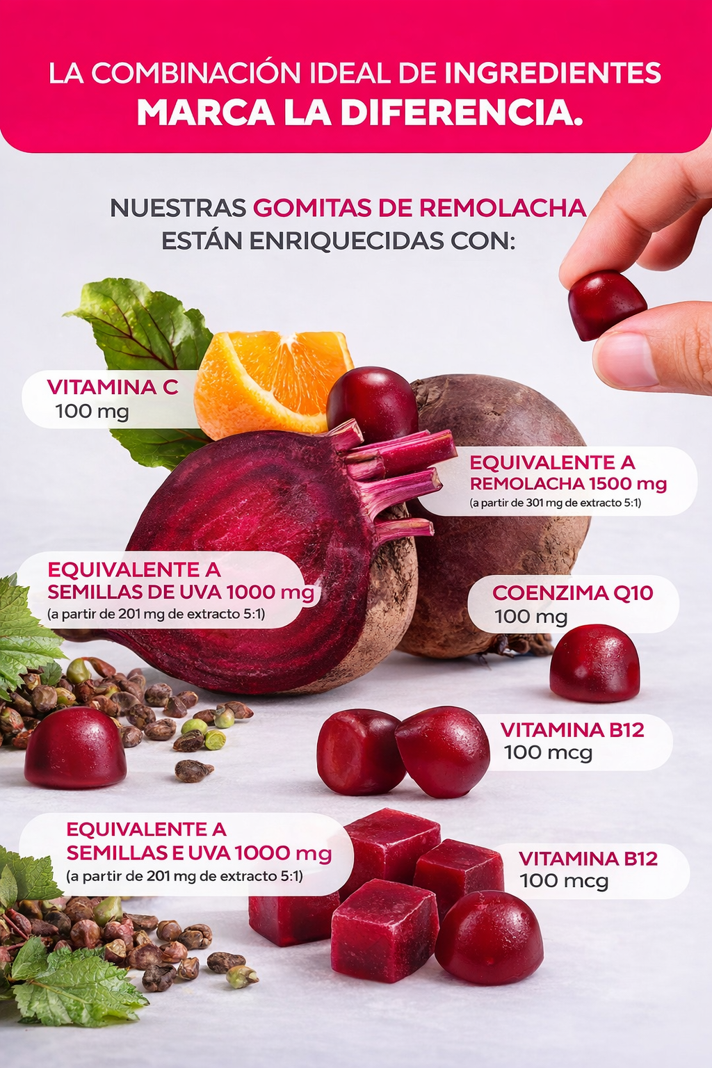 GOMITAS DE REMOLACHA + ENERGÍA Y VITALIDAD