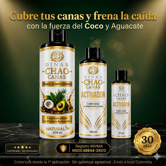 CHAO CANAS 5 EN 1, CON COCO Y AGUACATE, PAGA 1 Y LLEVA 3 PRODUCTOS; CHAMPÚ, TRATAMIENTO Y ACTIVADOR🎁