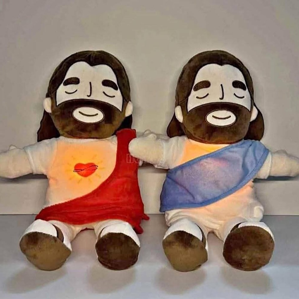 Peluche de Jesús que respira
